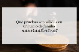 pruebas válidas en un juicio de familia
